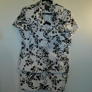 JM Studio 2 Piece Suit Short Sleeve Blazer & Pencil Skirt Set Size 18